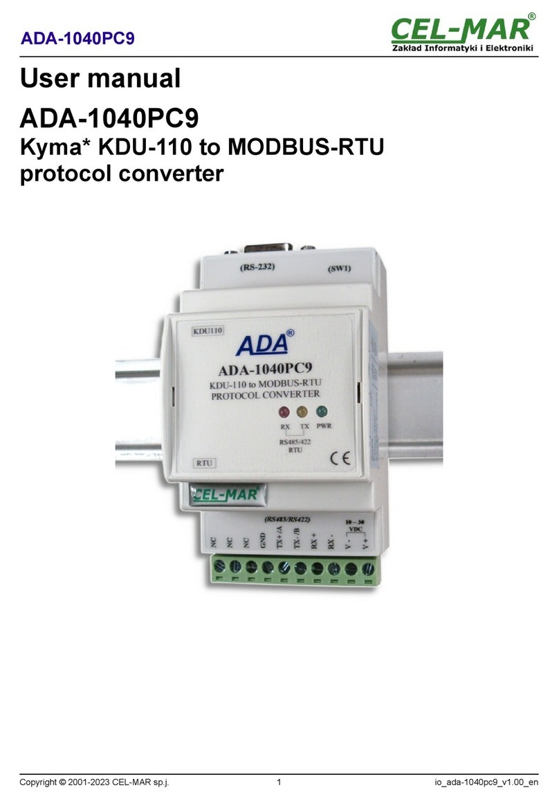 CEL-MAR ADA-1040PC9 User manual