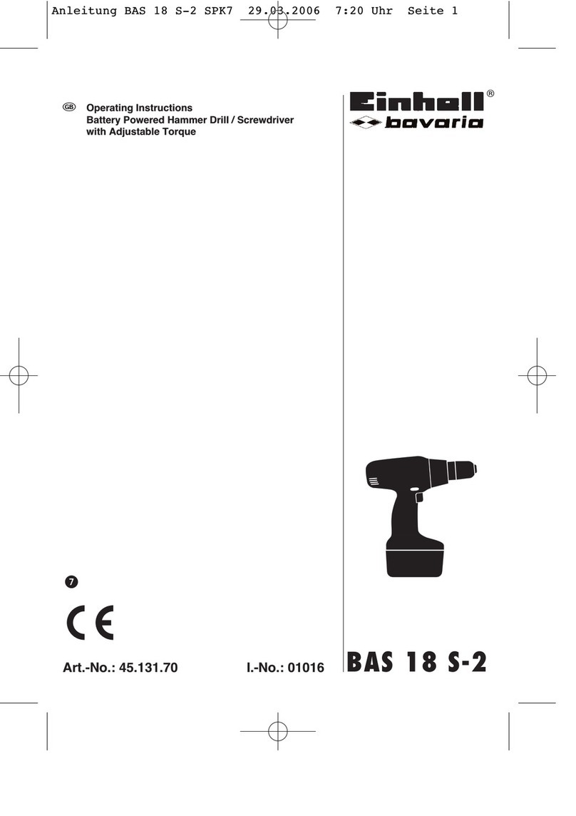 EINHELL Bavaria BAS 18 S-2 operating instructions