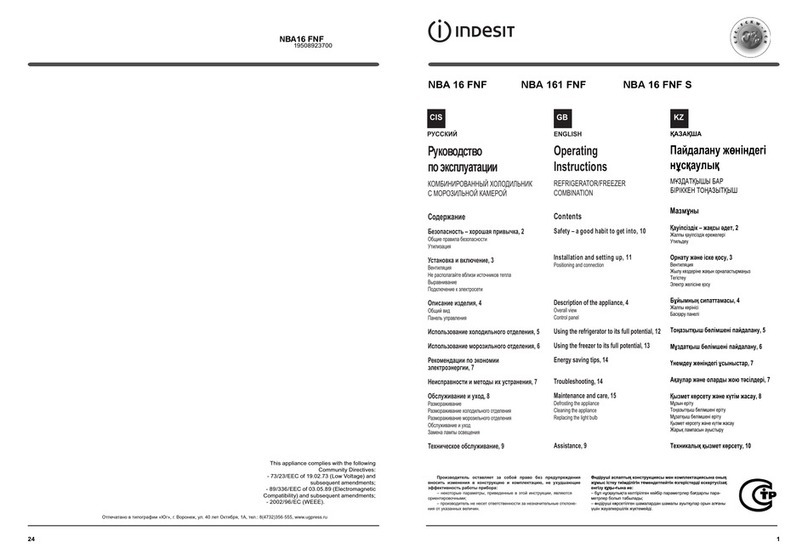 Indesit NBA 16 FNF User manual