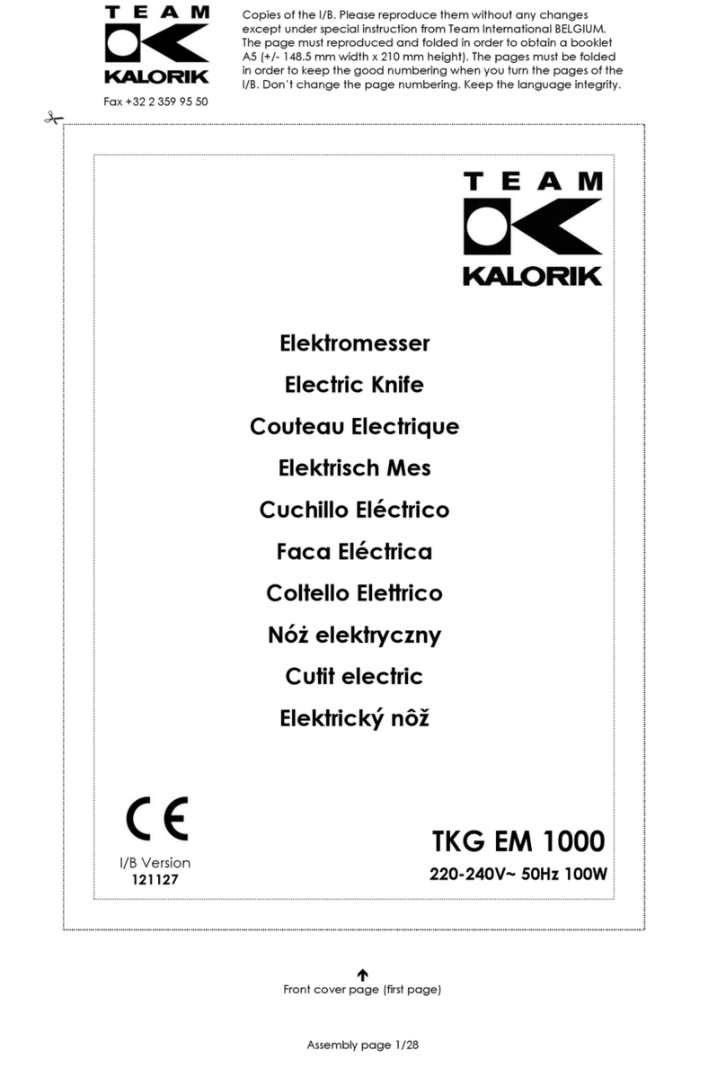 Team Kalorik TKG EM 1000 operating instructions