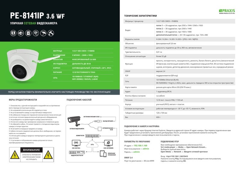 PRAXIS PE-8141IP 3.6 WF user guide