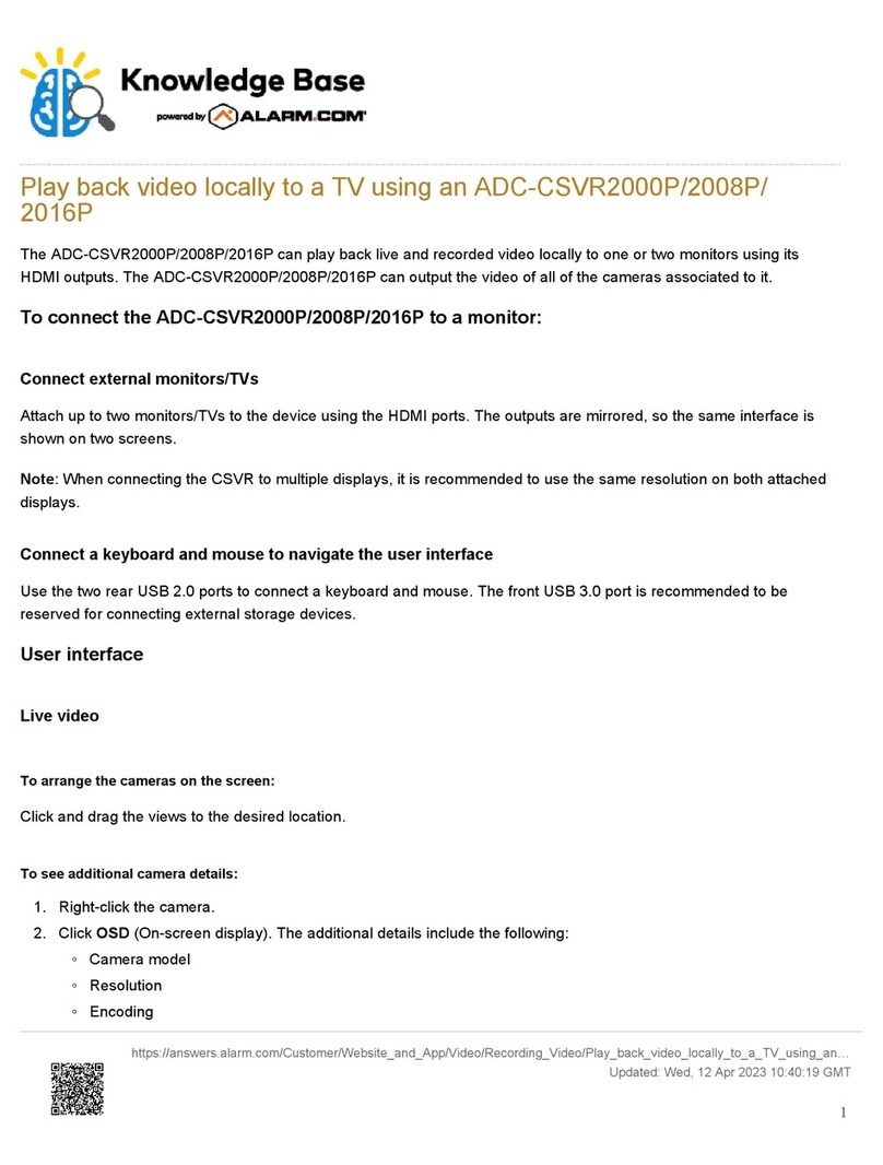 Alarmcom ADC-CSVR2000P User manual Alarmcom ADC-CSVR2000P User manual