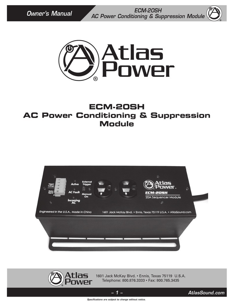 Atlas ECM-20SH owner's manual