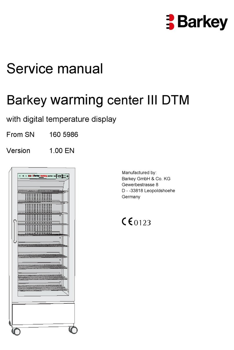 Barkey warming center III DTM Service manual