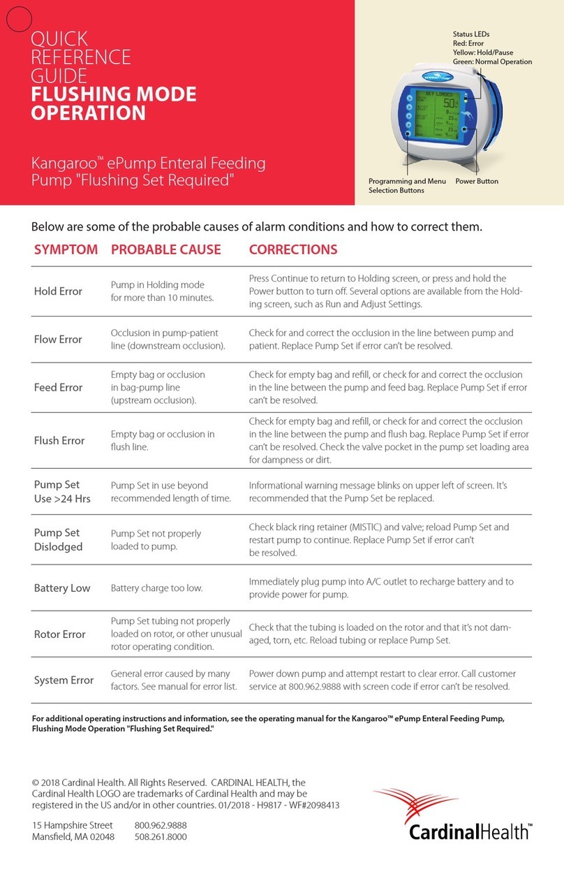 Cardinal Health Kangaroo ePump User manual Cardinal Health Kangaroo ePump User manual