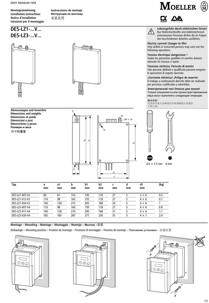 Moeller DE5-LZ1 V Series User manual Moeller DE5-LZ1 V Series User manual
