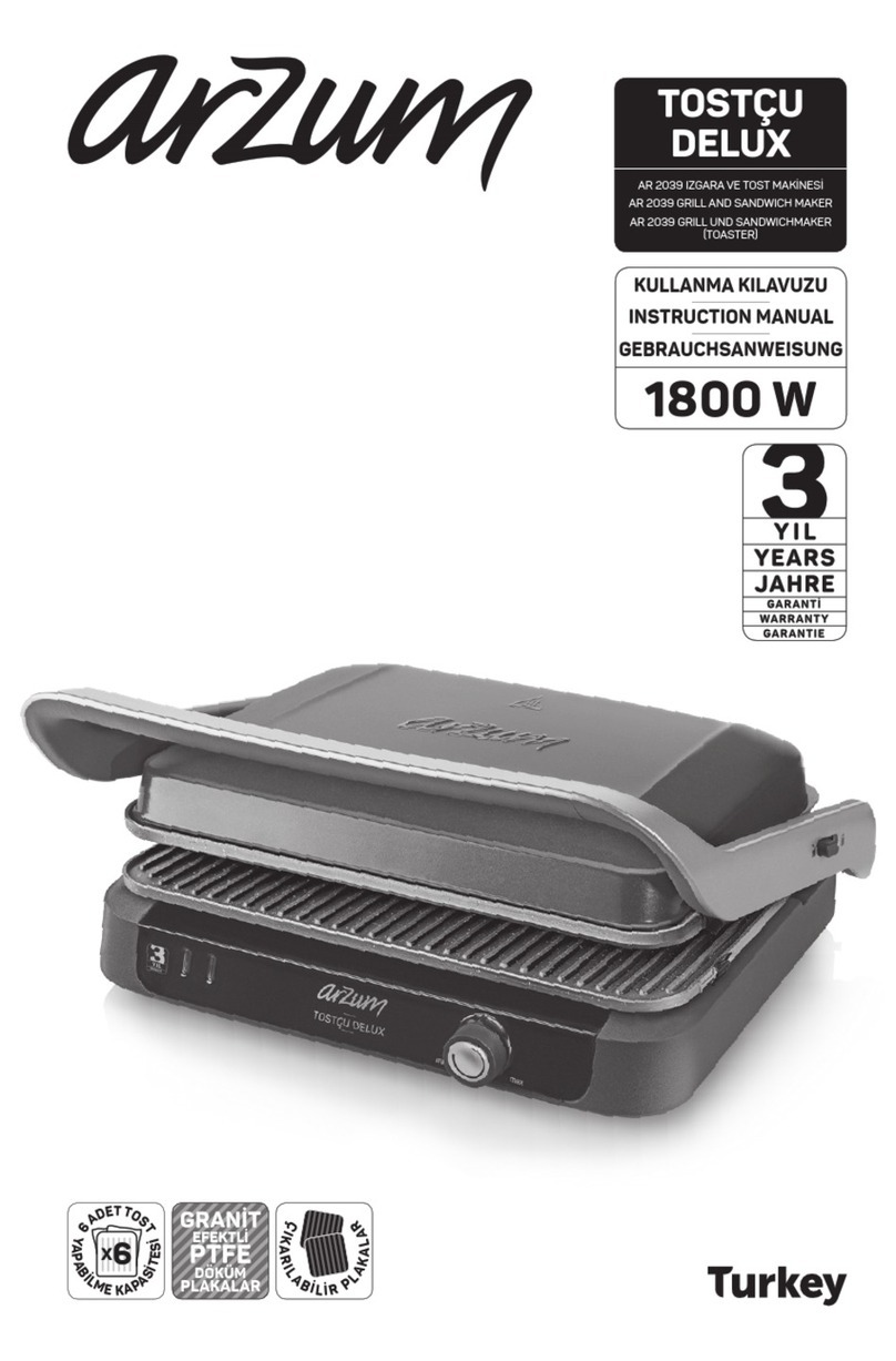 Arzum TOSTCU DELUX instruction manual