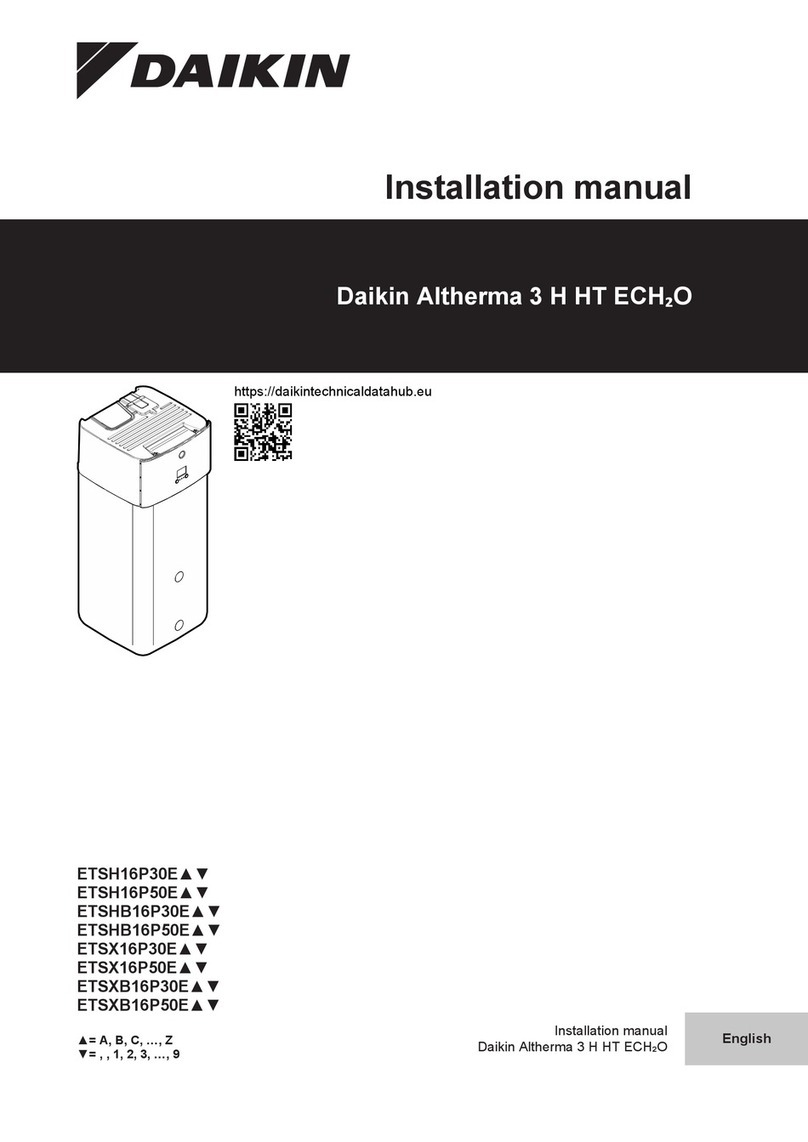 Daikin Altherma 3 H HT ETSXB16E7 User manual Daikin Altherma 3 H HT ETSXB16E7 User manual