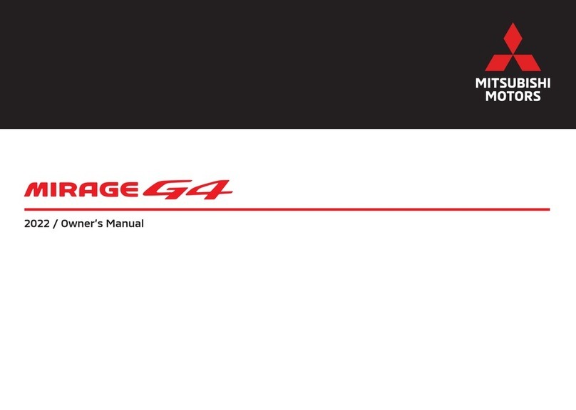 Mitsubishi MOTORS MIRAGE G4 2022 owner's manual