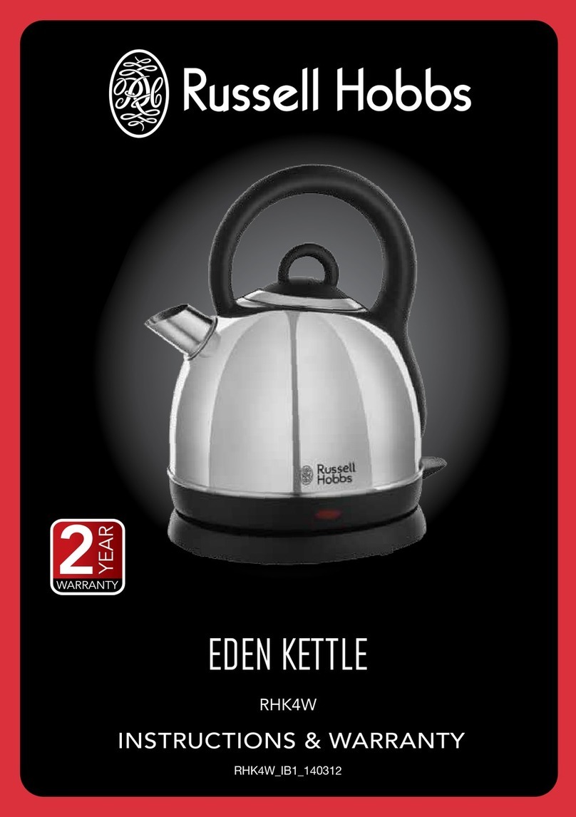 Russell Hobbs EDEN User Instructions & Warranty