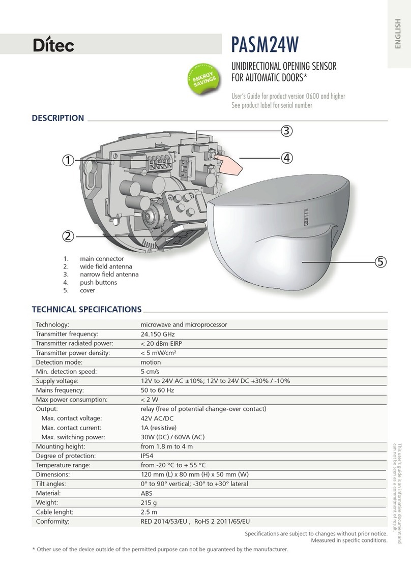 DITEC PASM24W user guide