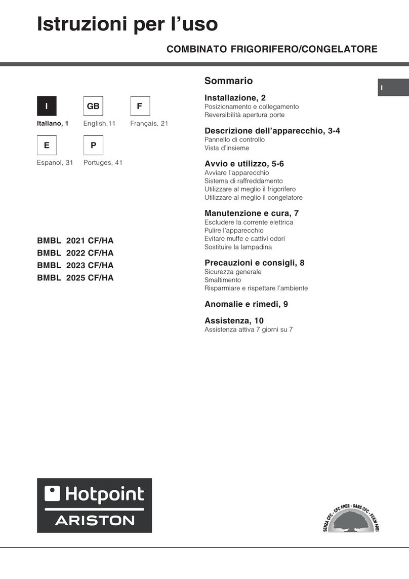 Hotpoint Ariston BMBL 2021 CF/HA operating instructions