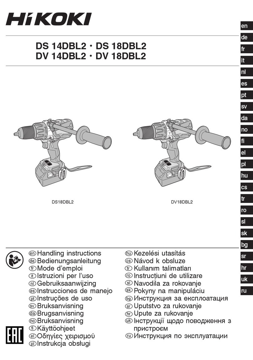 HIKOKI DV 18DBL2 User manual
