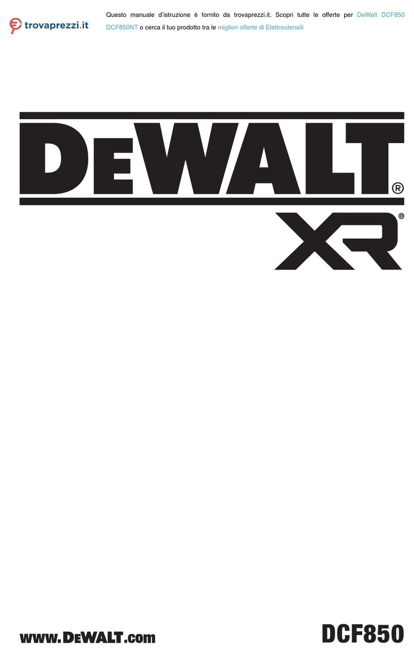 DeWalt XR DCF850 User manual