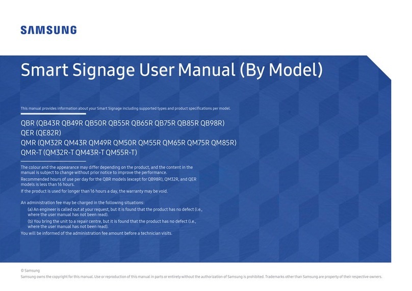 Samsung QMR-T Series User manual
