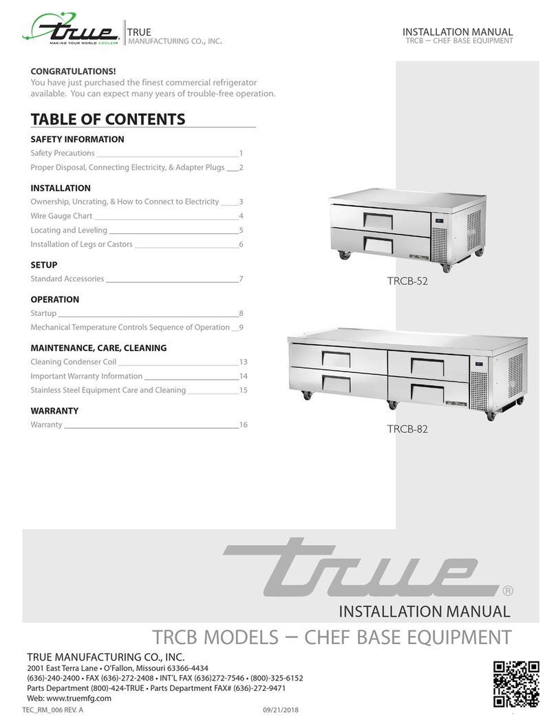 True TRCB-52 User manual
