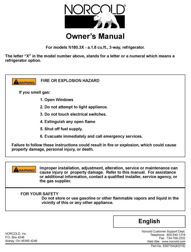 Norcold N180.3X owner's manual