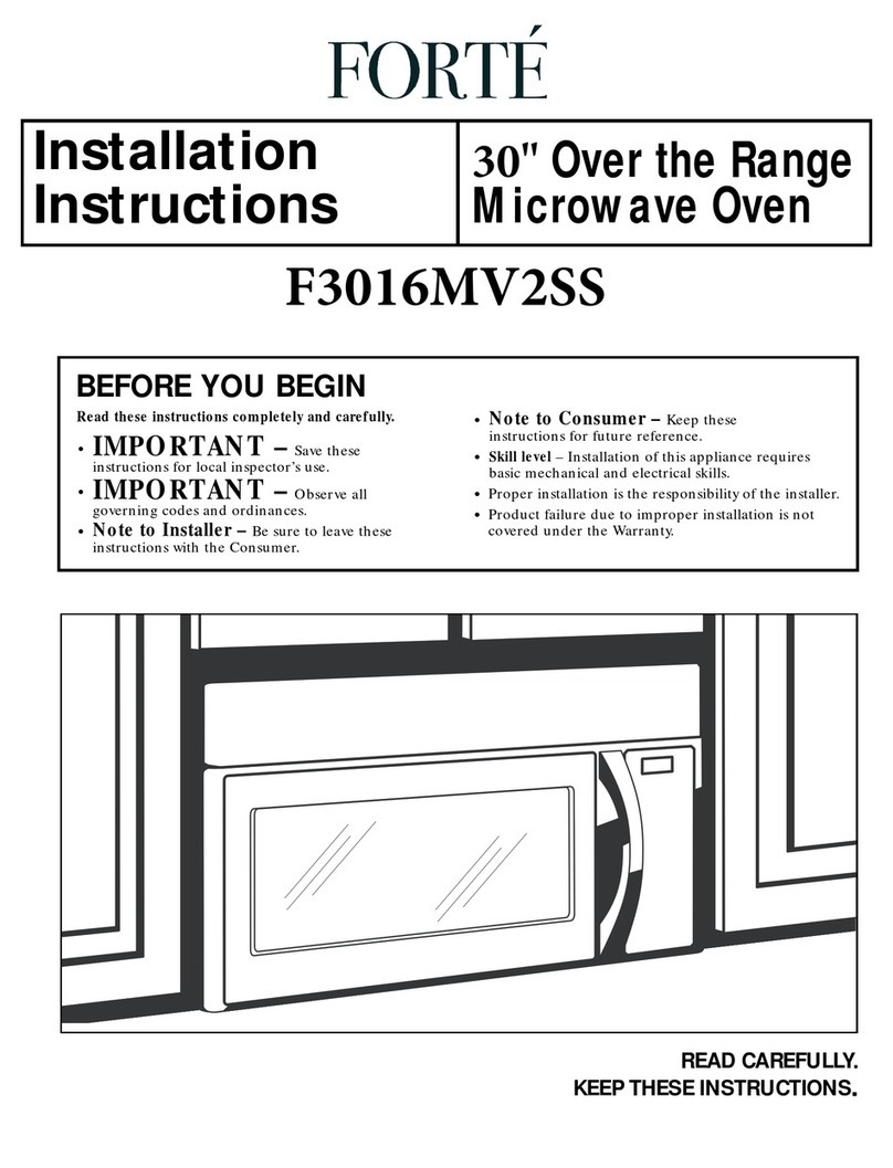Forte F3016MV2SS User manual