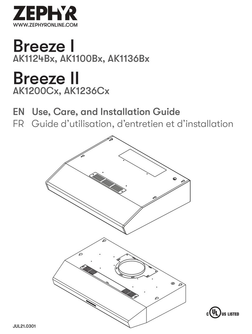 Zephyr AK1200CW Installation guide Zephyr AK1200CW Installation guide