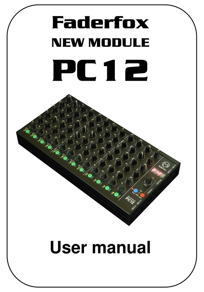 Faderfox NEW MODULE PC12 user manual