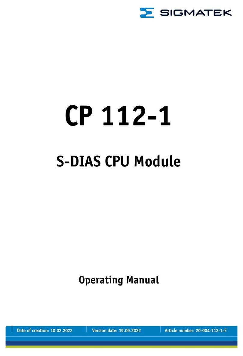 SIGMA TEK CP 112-1 operating manual
