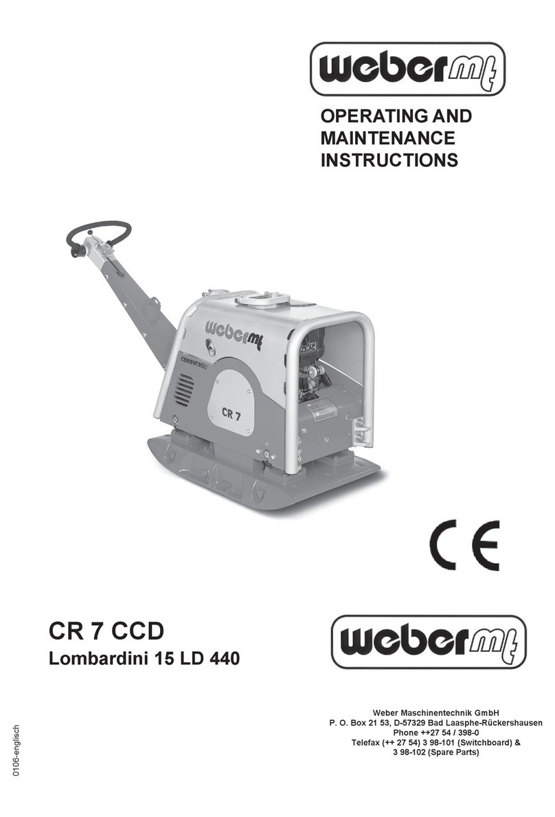 Weber mt CR 7 CCD Operating and maintenance instructions