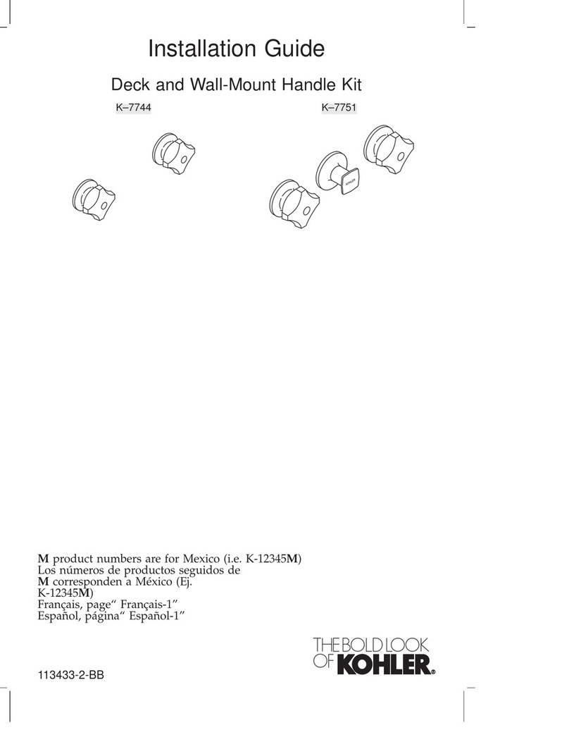 Kohler K-7744 User manual Kohler K-7744 User manual