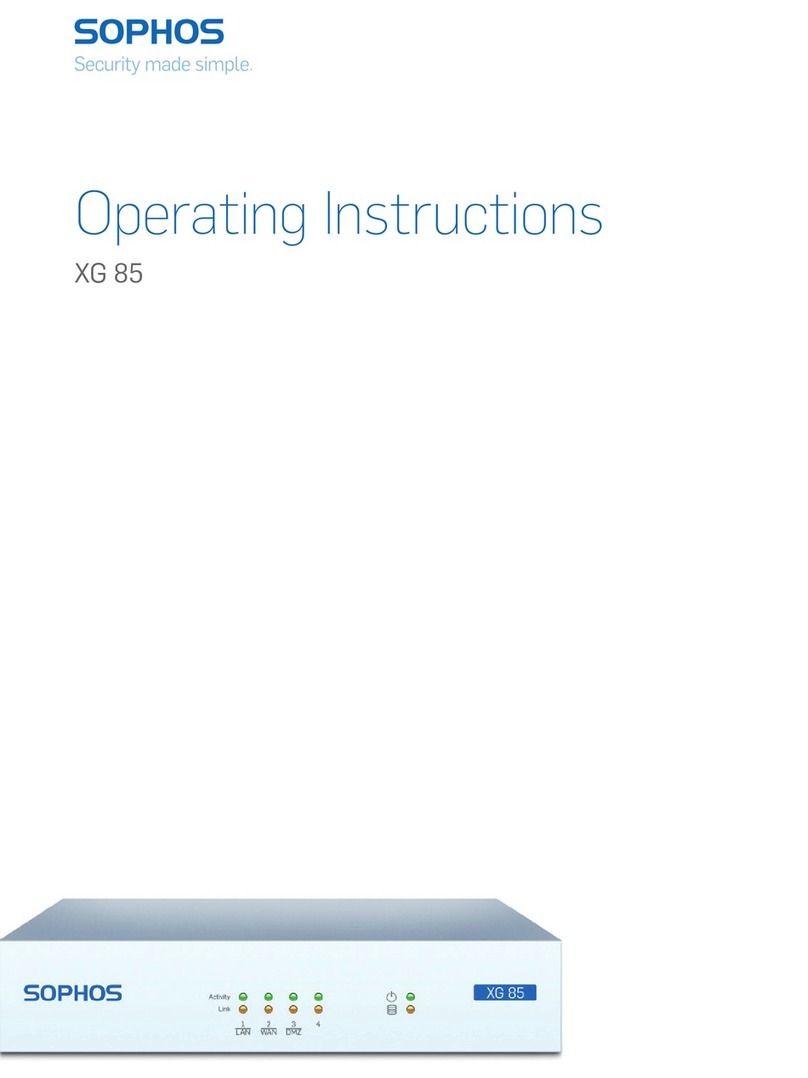 Sophos XG 85 User manual Sophos XG 85 User manual