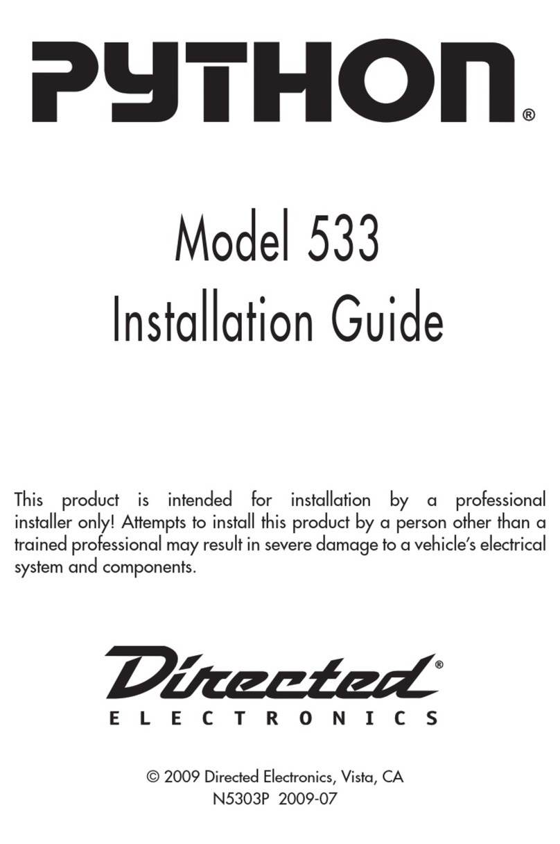 Directed Electronics Python 533 User manual Directed Electronics Python 533 User manual