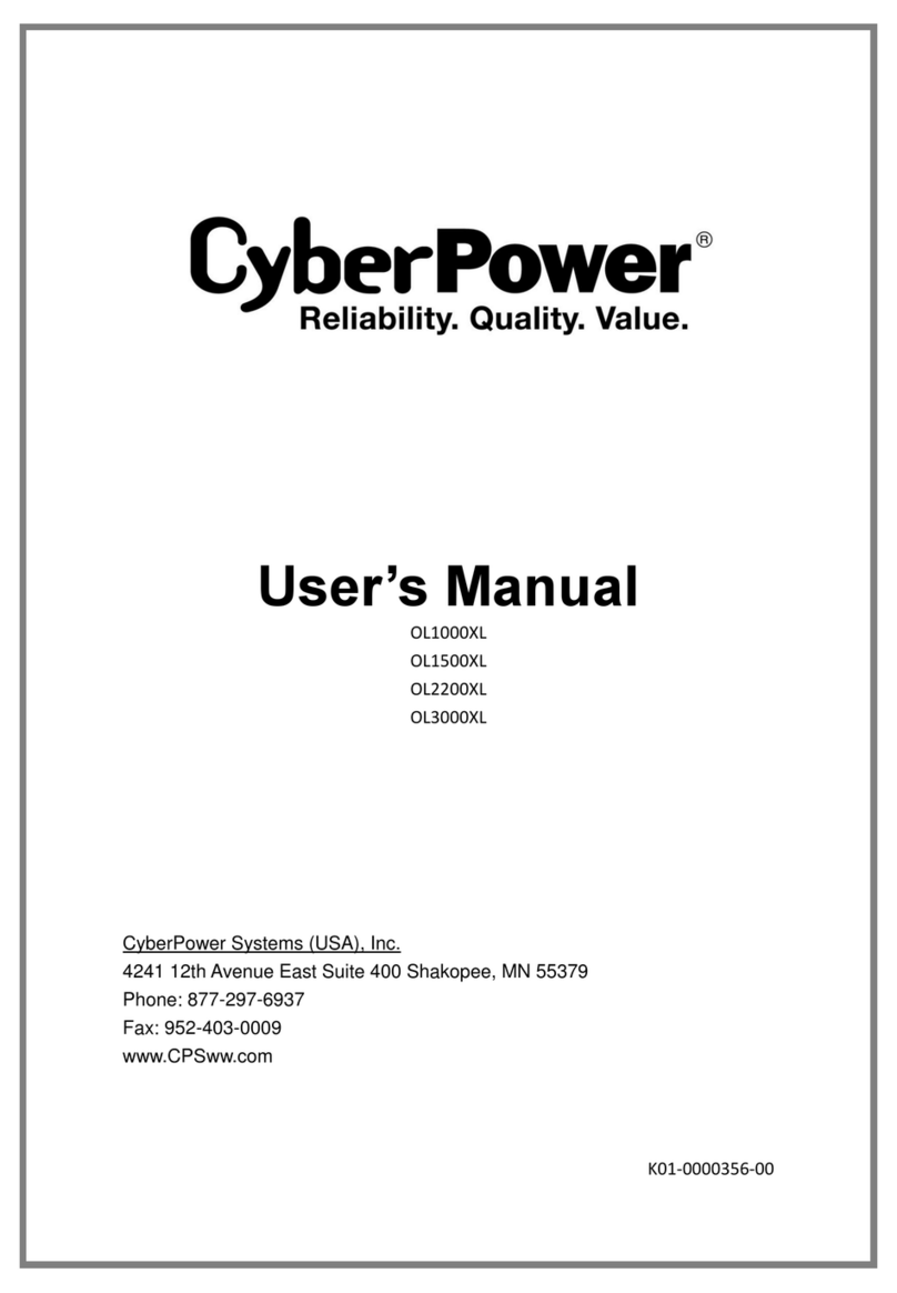 CyberPower OL1000XL User manual