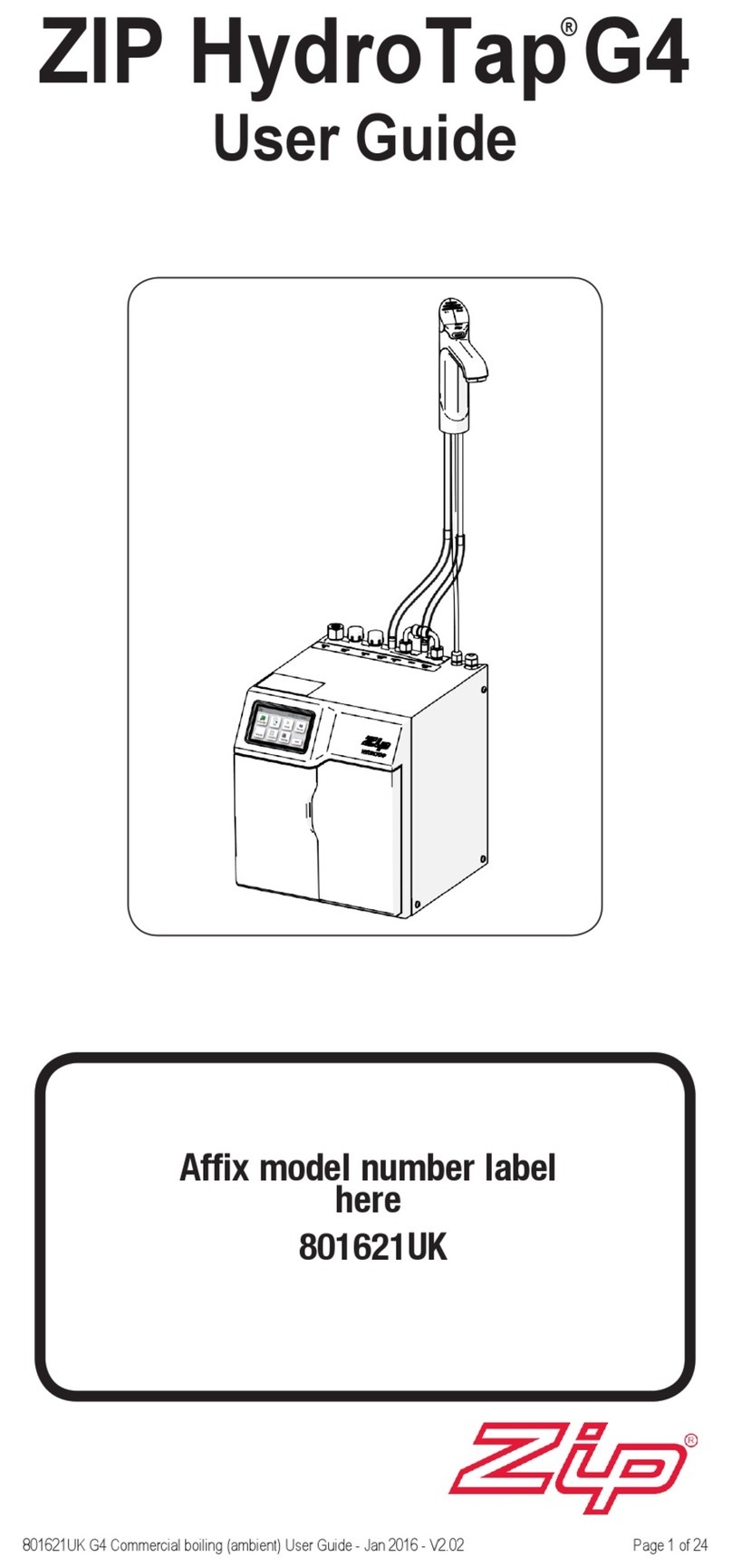 Zip 801621UK user guide
