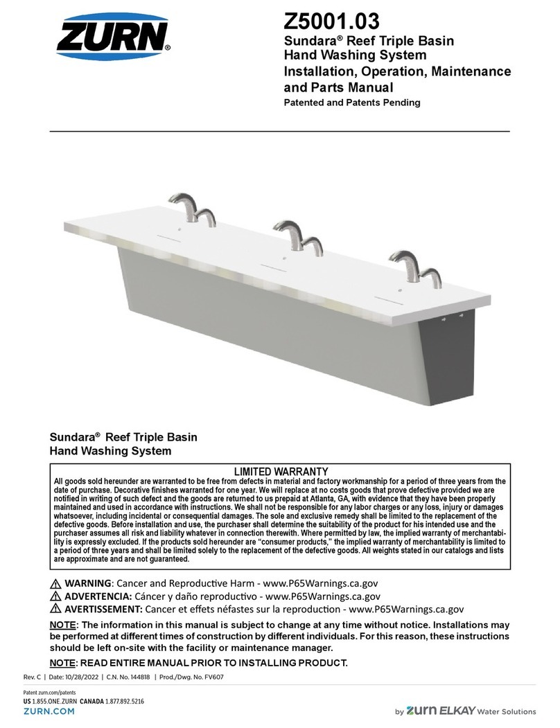 ZURN Sundara Z5001.03 User manual