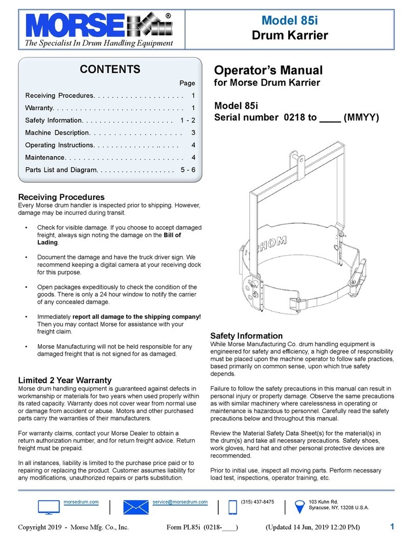 morse 0218 Operator's manual