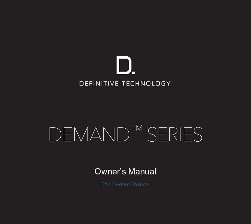 Definitive Technology DEMAND D5c Center Channel User manual