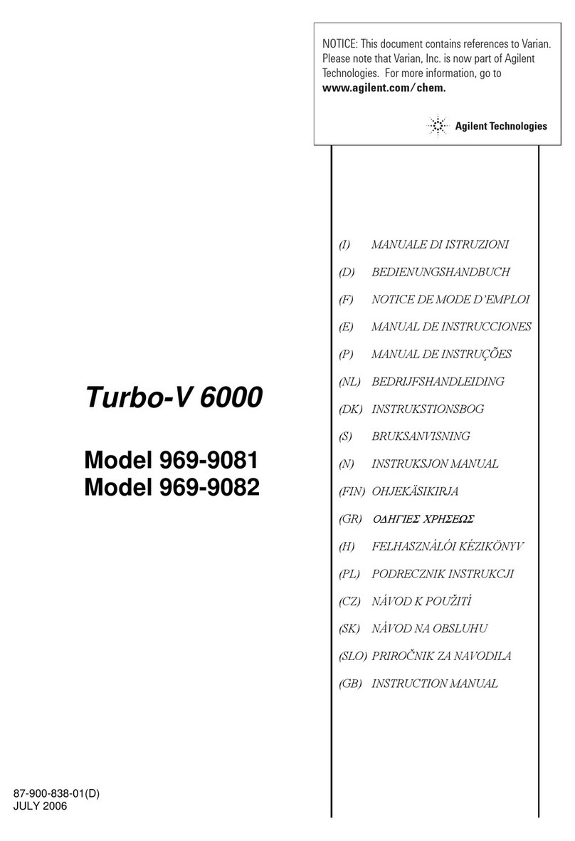 Agilent Technologies Turbo-V 6000 User manual
