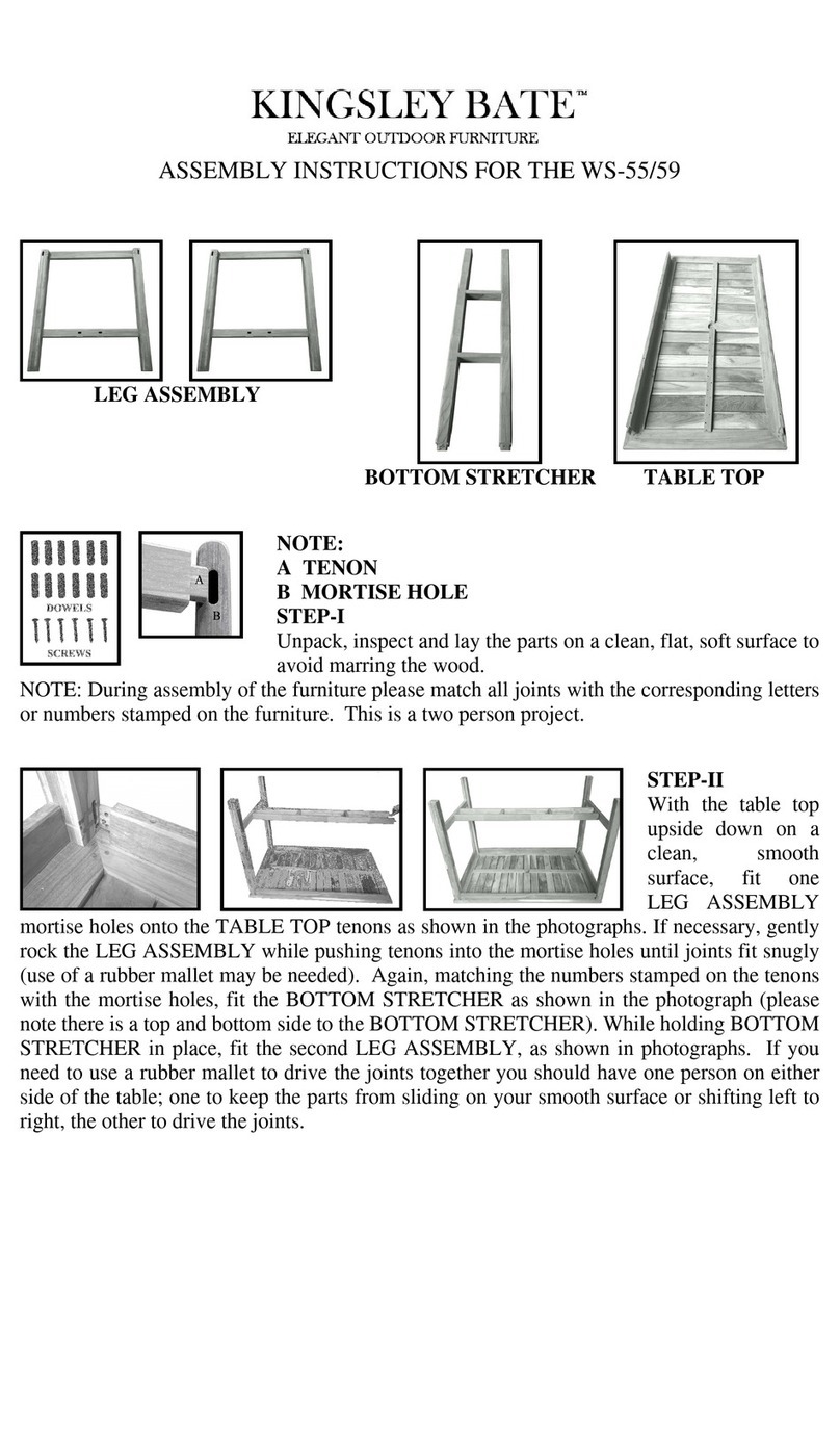 kingsley-bate WS-55 Assembly instructions kingsley-bate WS-55 Assembly instructions