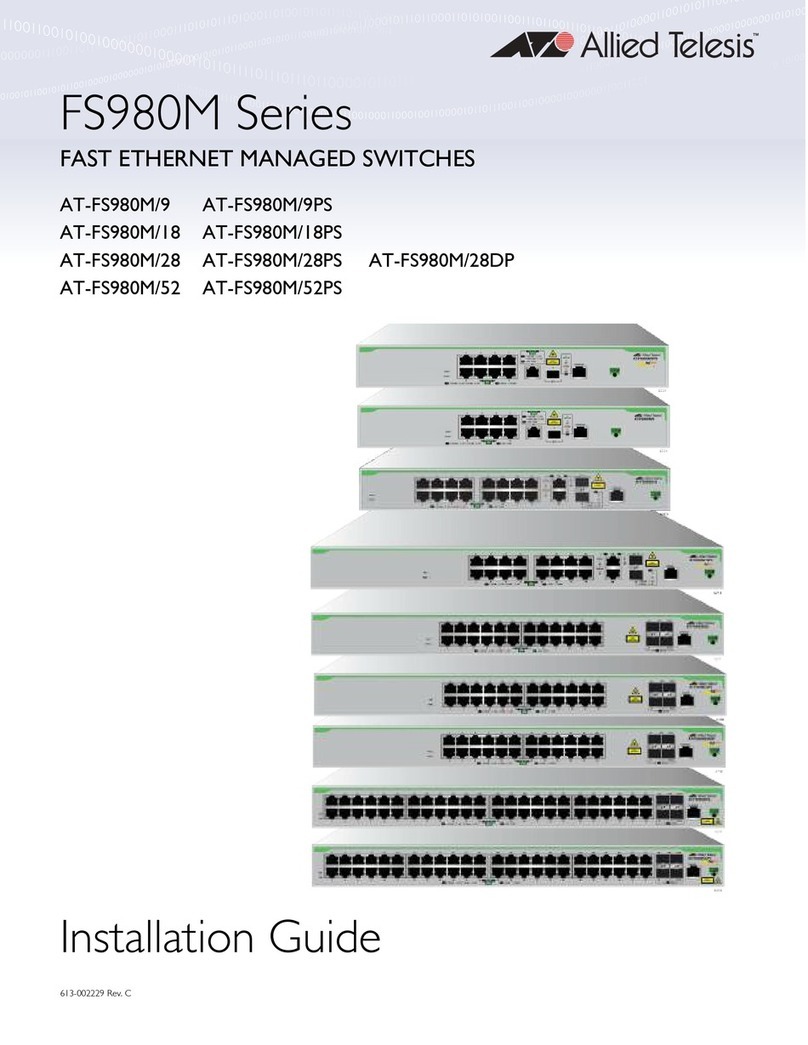 Allied Telesis AT-FS980M/28DP User manual Allied Telesis AT-FS980M/28DP User manual