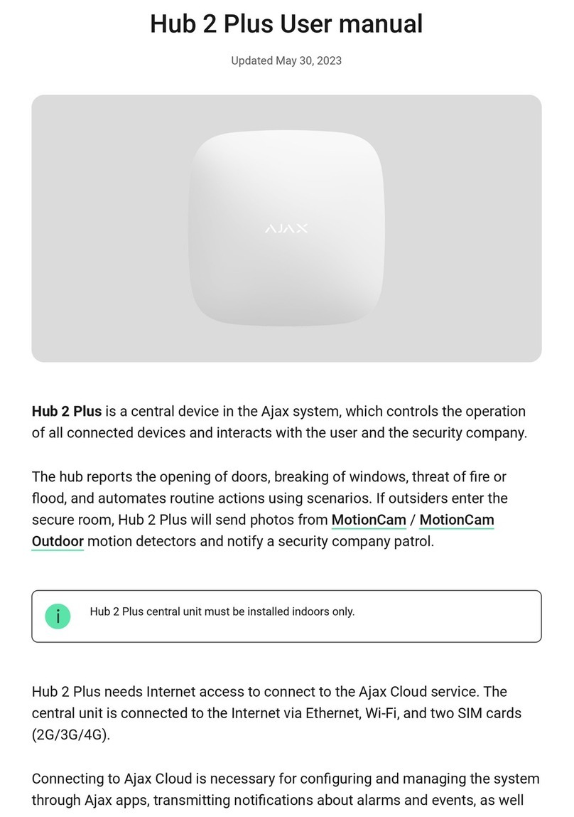 AJAX Hub 2 Plus user manual