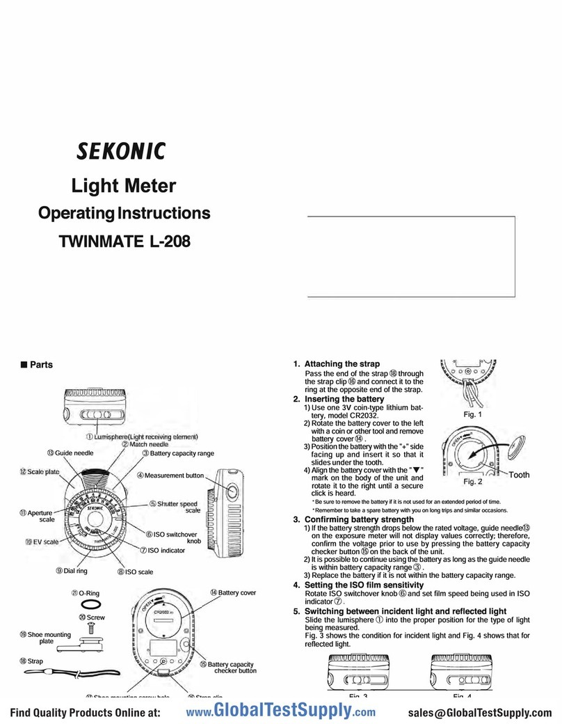 Sekonic TWINMATE L-208 operating instructions