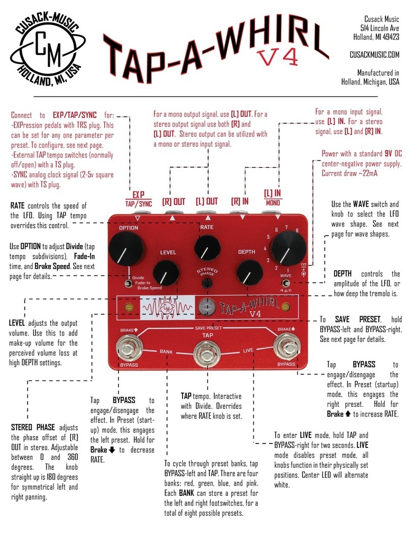 Cusack-Music TAP-A-WHIRL V4 quick start guide