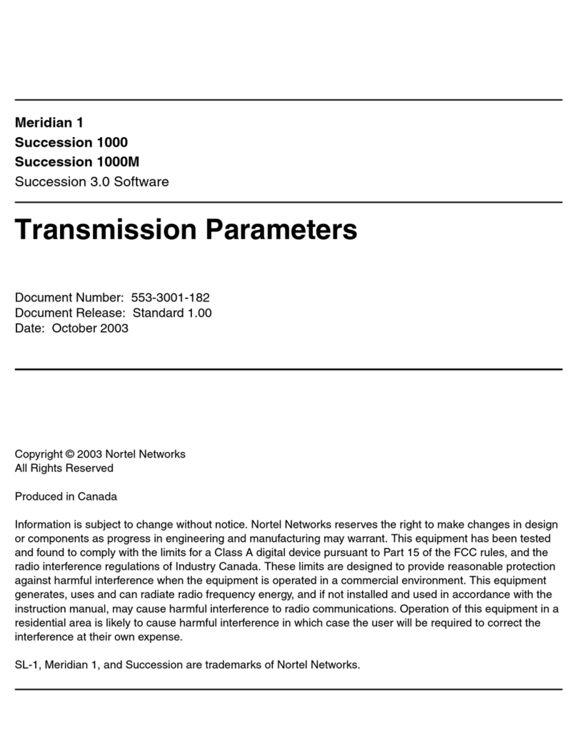 Nortel Meridian 1 Succession 1000 manual
