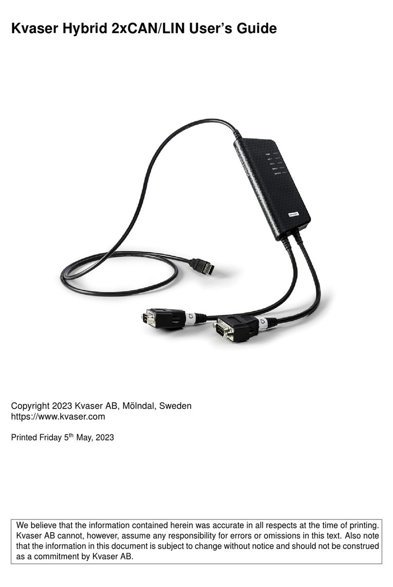 Kvaser Hybrid 2xCAN/LIN user guide