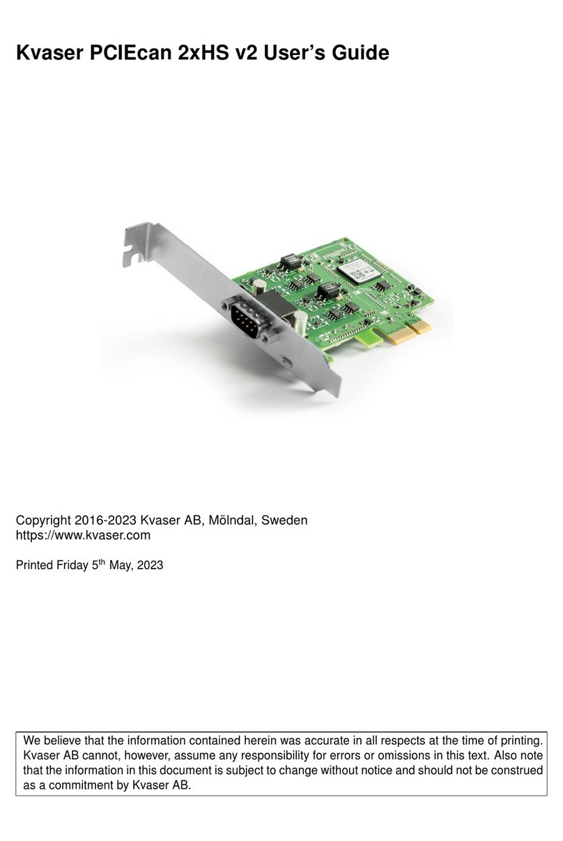 Kvaser PCIEcan 2xHS v2 user guide