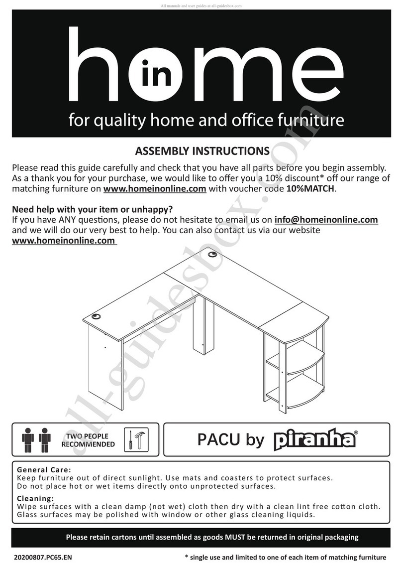 Piranha Furniture PACU Assembly instructions