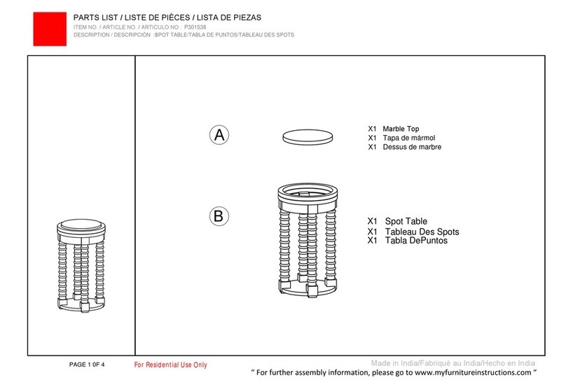 Pulaski Furniture P301538 Assembly instructions