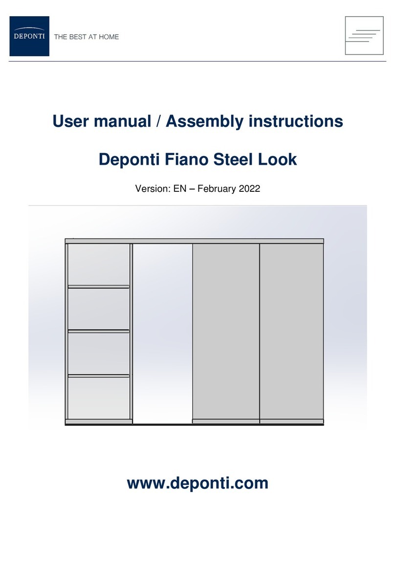 Deponti Fiano User manual & assembly instructions Deponti Fiano User manual & assembly instructions