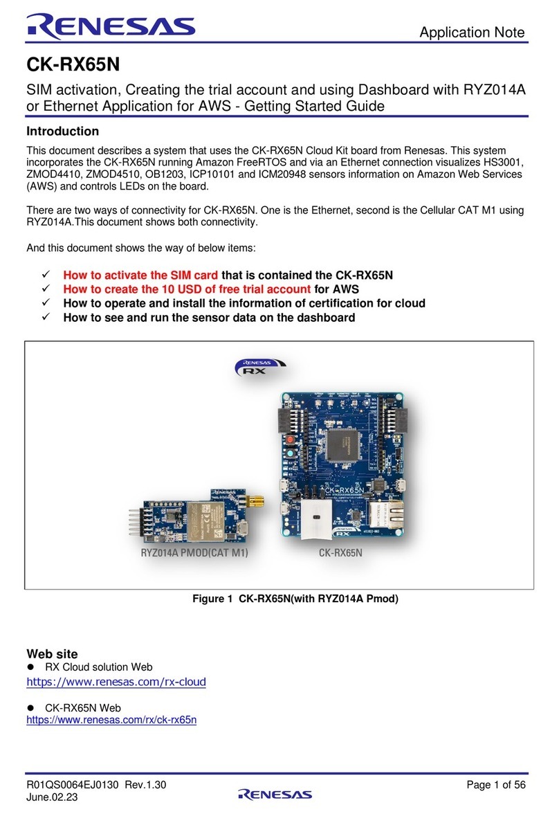 Renesas CK-RX65N User manual
