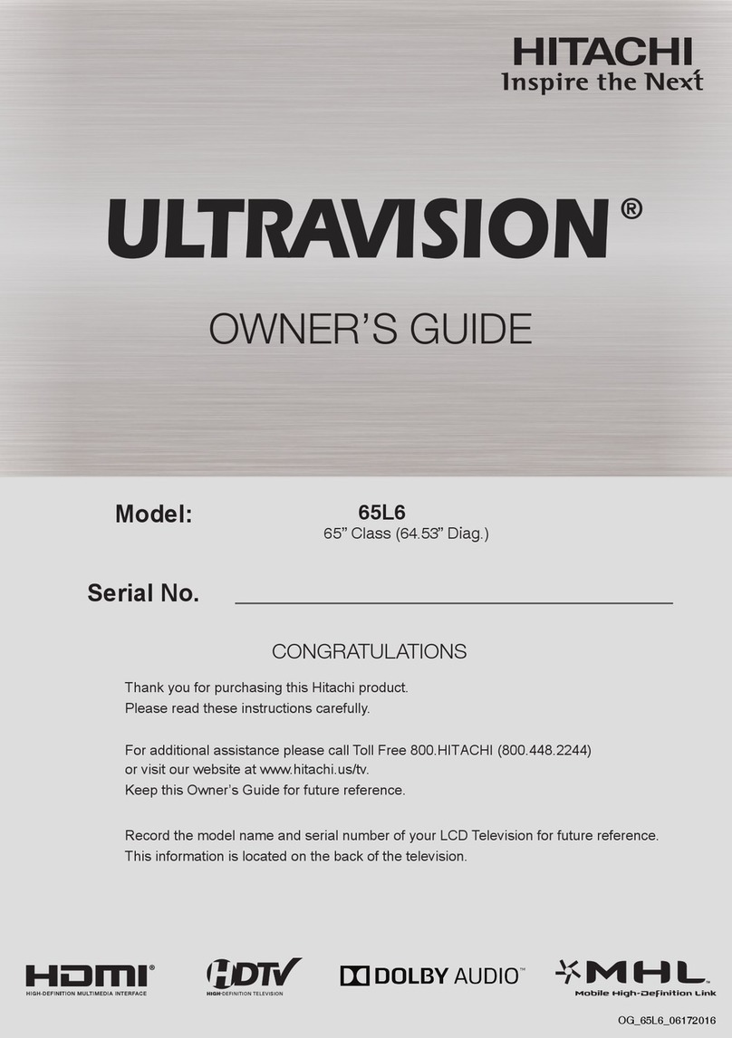 Hitachi ULTRAVISION 65L6 User manual