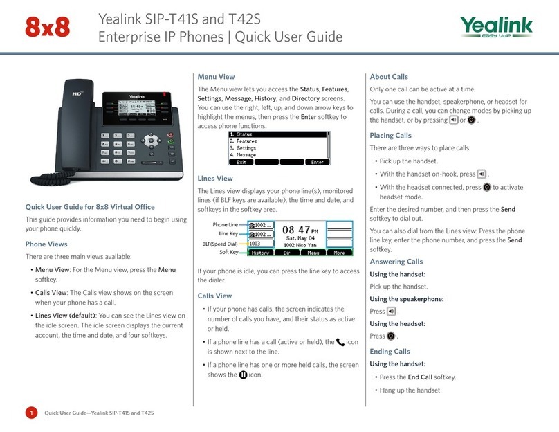 Yealink SIP-T41S Quick user guide