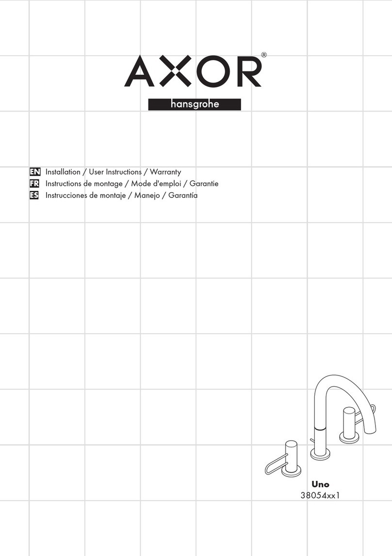 Hans Grohe AXOR Uno 38054 1 Series Instruction Manual